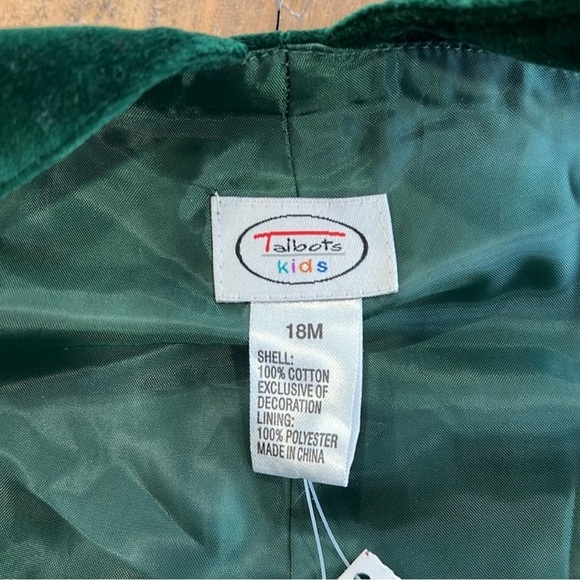 Talbots green vintage Christmas shortall romper nwt - Picture 4 of 5